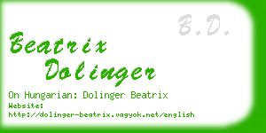 beatrix dolinger business card